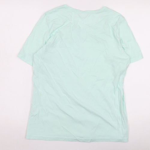 Damart Women's Mint Green T-Shirt, Size M, Casual Jersey