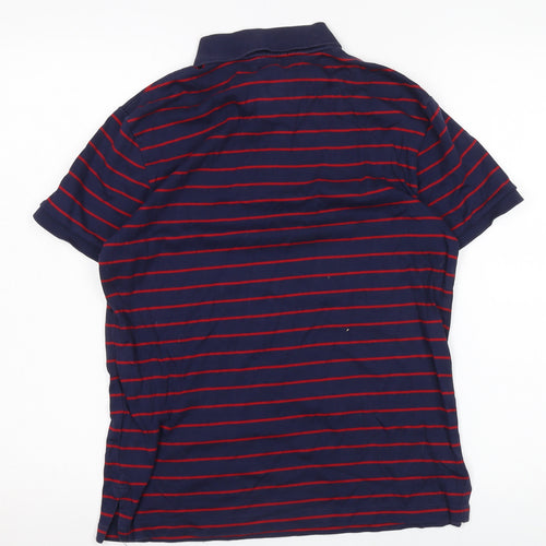 Ralph Lauren Men's Blue Striped Polo Shirt M