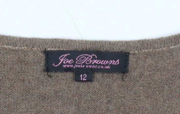 Joe Browns Women's Brown Geometric Knit Vest Size 12