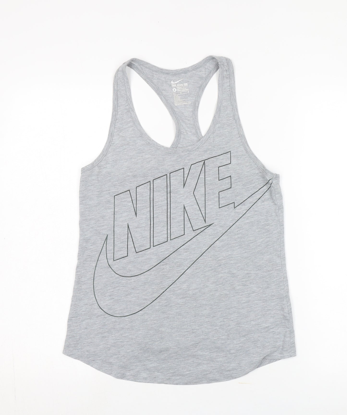 Nike Women's Grey Racerback Tank, M, Gym Top