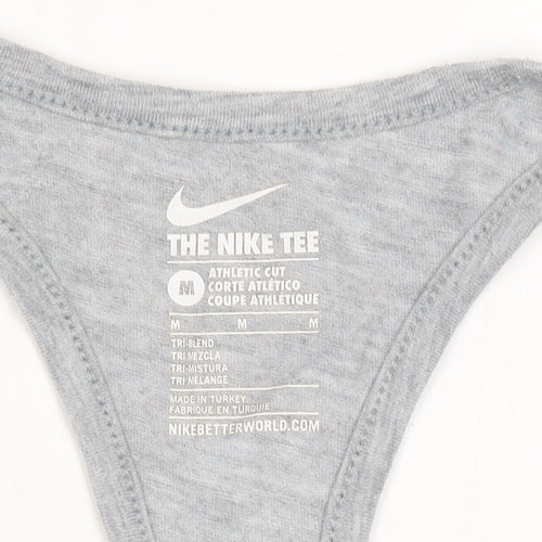 Nike Women's Grey Racerback Tank, M, Gym Top