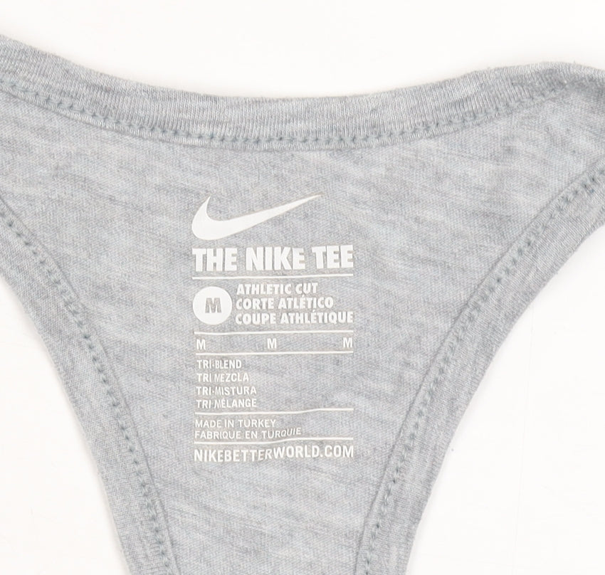 Nike Women's Grey Racerback Tank, M, Gym Top