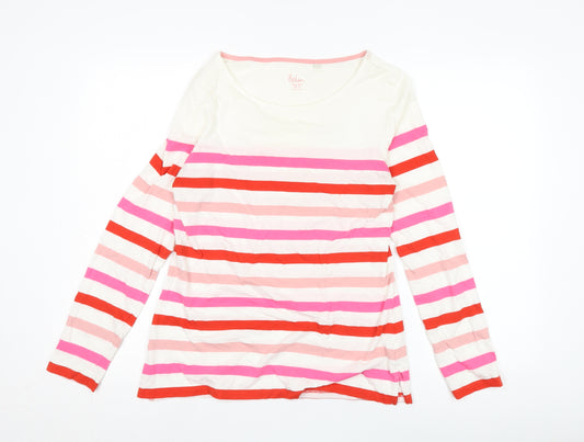 Boden Women's Multicoloured Striped Long Sleeve T-Shirt