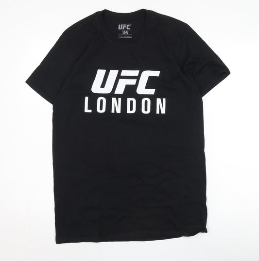 UFC Men's Black Cotton T-Shirt M Sports Graphic