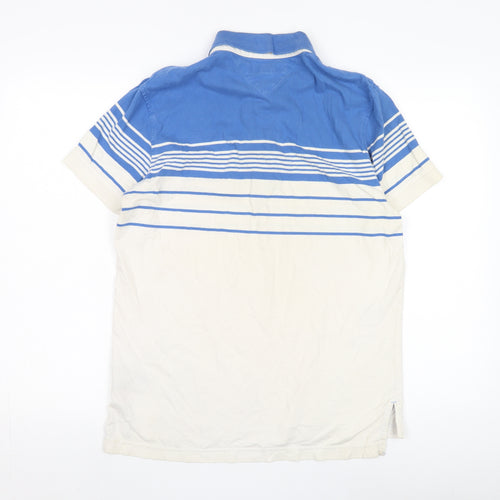 Tommy Hilfiger Men's Blue Striped Polo M Casual