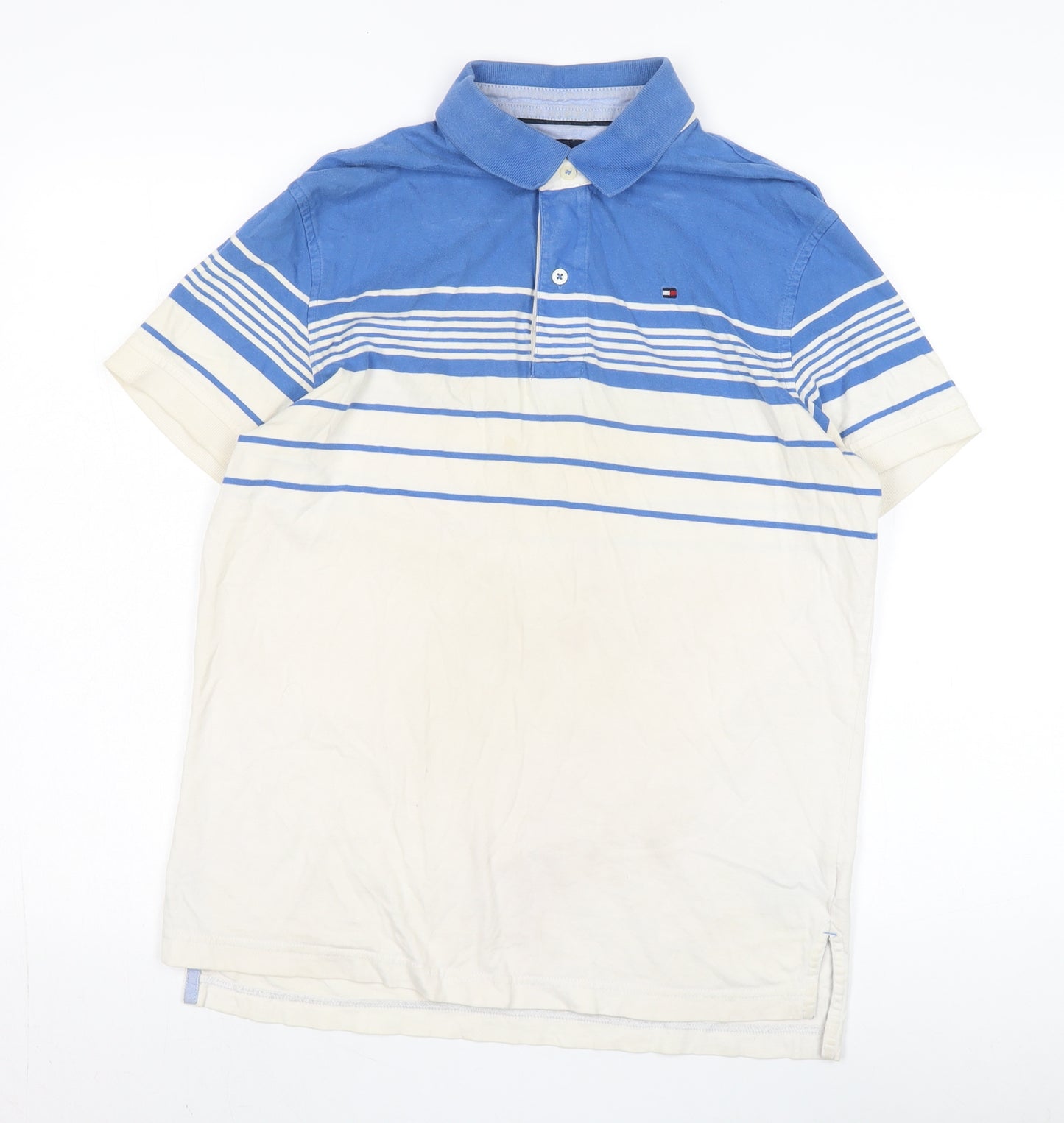 Tommy Hilfiger Men's Blue Striped Polo M Casual