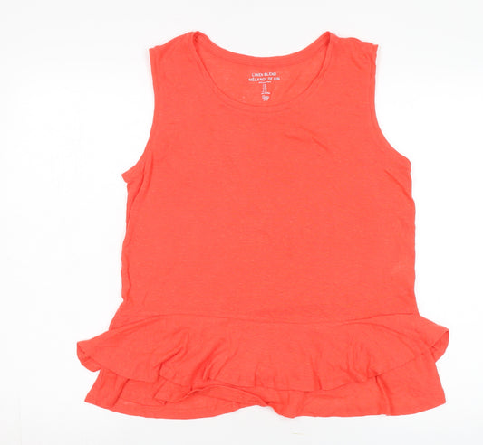 Gap Women's Red Camisole Tank M - Linen Blend