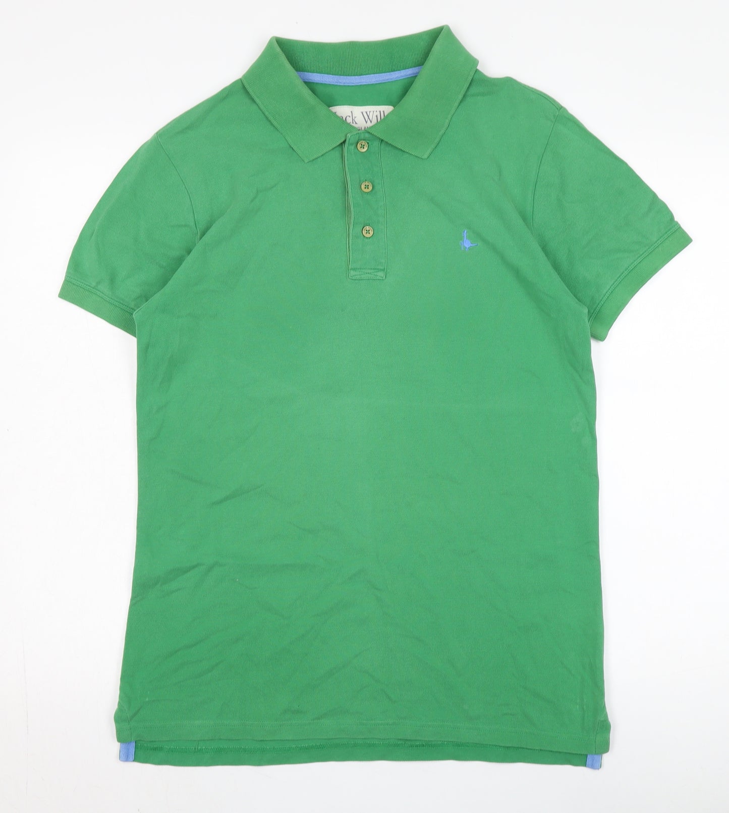 Jack Wills Men's Green Medium Polo Shirt