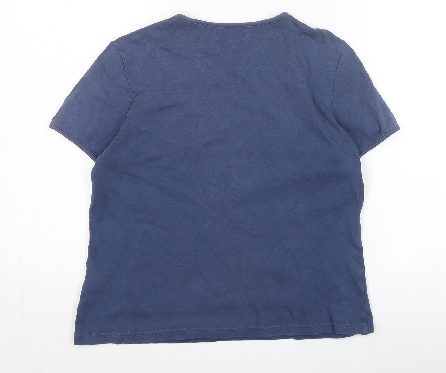 Hawkshead Women's Blue V-Neck T-Shirt Size 12