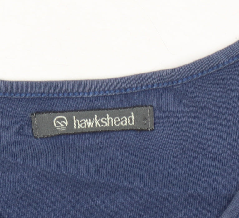 Hawkshead Women's Blue V-Neck T-Shirt Size 12