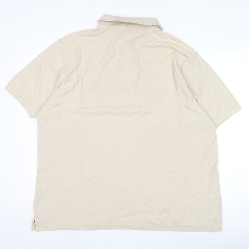 Marks and Spencer Men's Beige Polo 2XL Short Sleeve