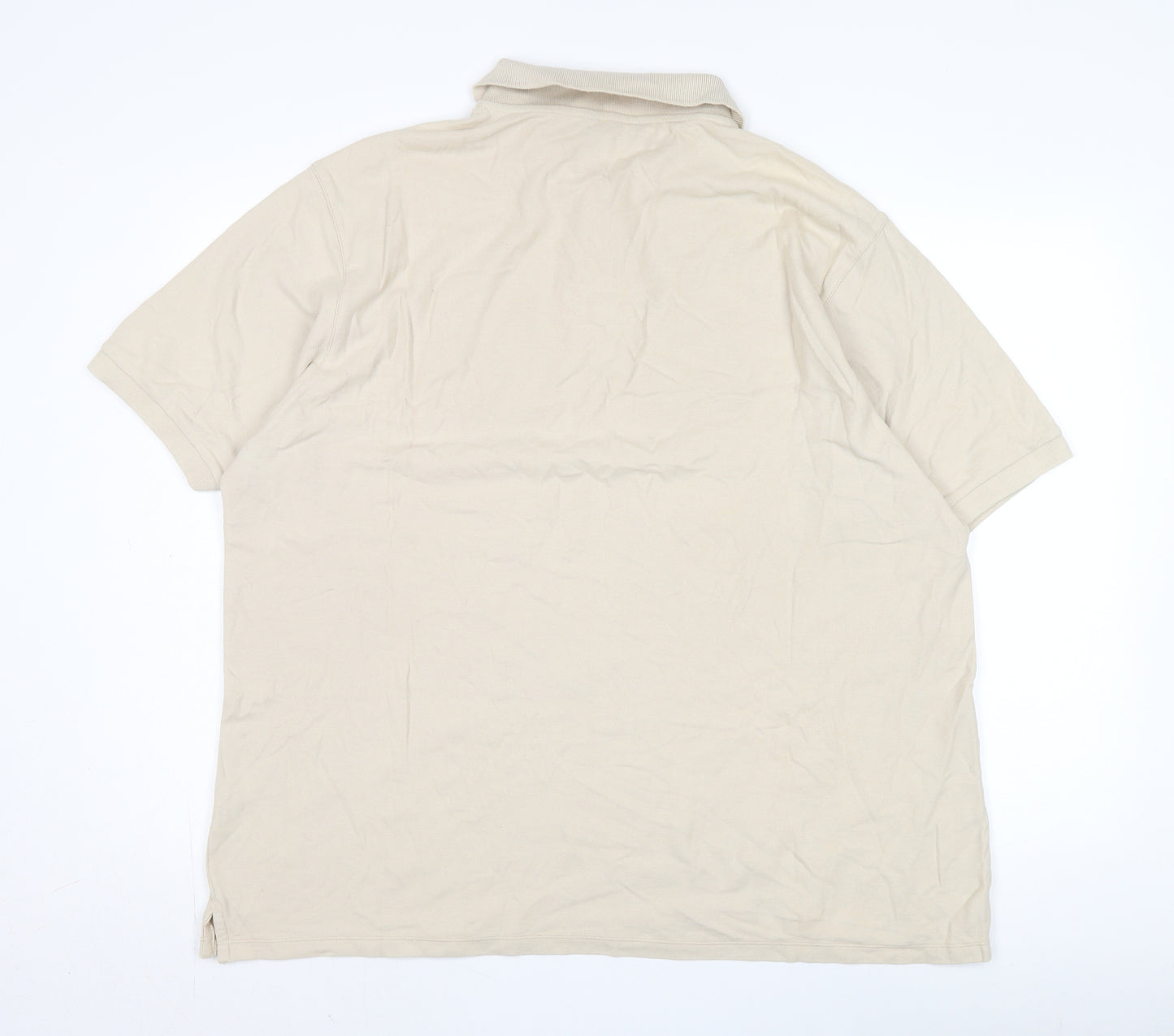 Marks and Spencer Men's Beige Polo 2XL Short Sleeve