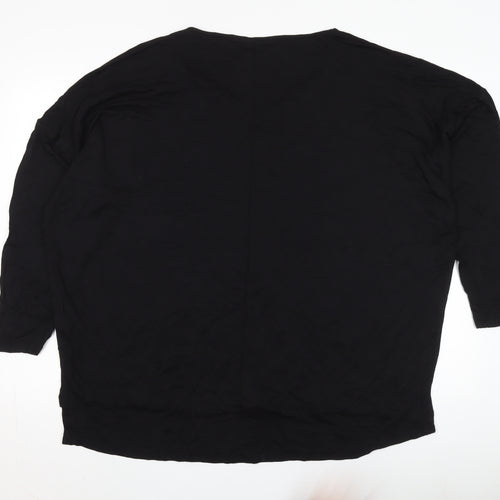 Friends Like These Black V-Neck T-Shirt, Size 18, Women’s