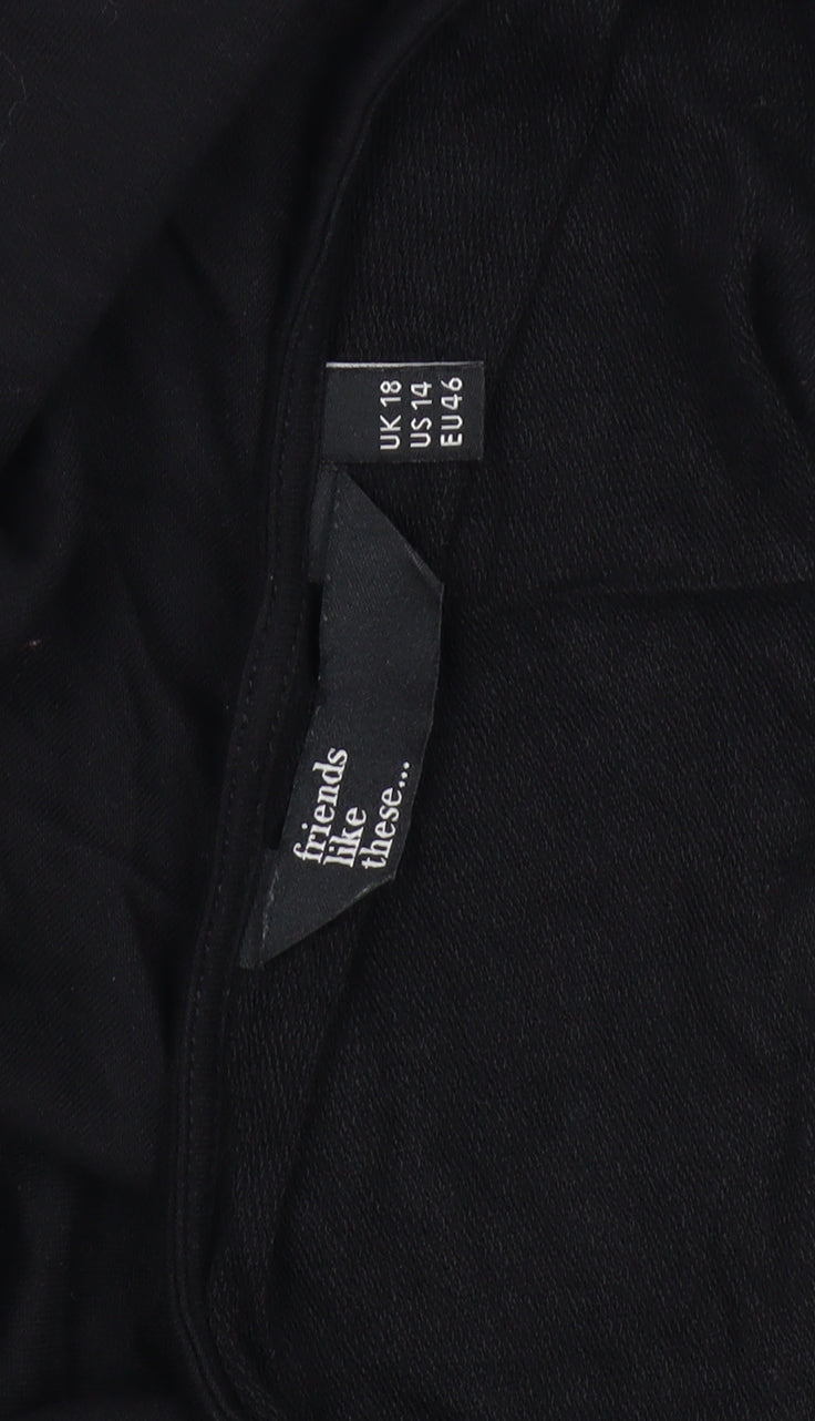 Friends Like These Black V-Neck T-Shirt, Size 18, Women’s