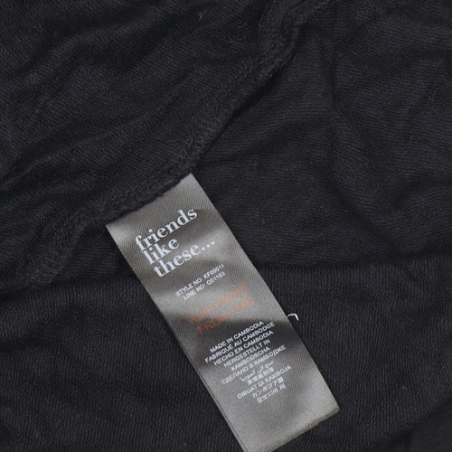 Friends Like These Black V-Neck T-Shirt, Size 18, Women’s