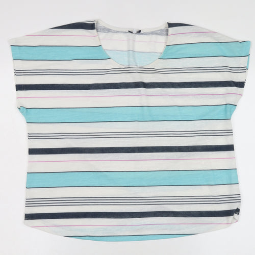 Dash Women's Multicoloured Striped T-Shirt Size 22