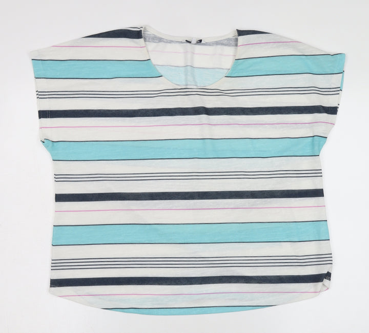 Dash Women's Multicoloured Striped T-Shirt Size 22