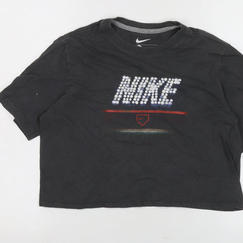 Nike Women's Black XL Cropped T-Shirt