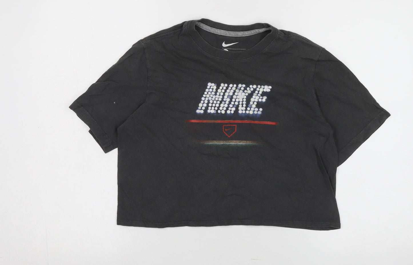 Nike Women's Black XL Cropped T-Shirt