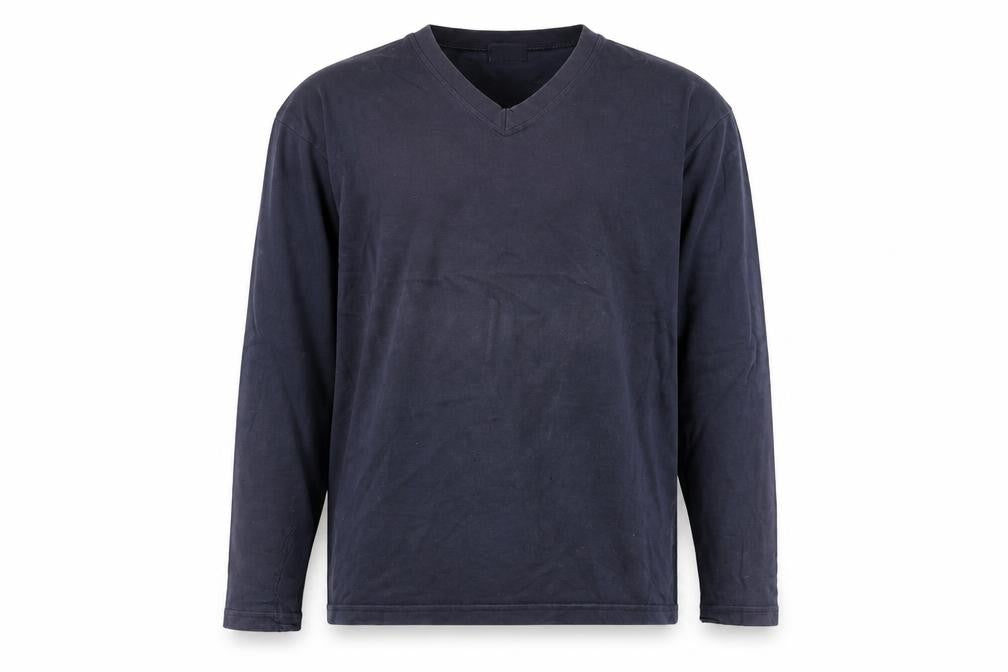 Front view of Paul Smith Men’s Black Long Sleeve V-Neck T-Shirt