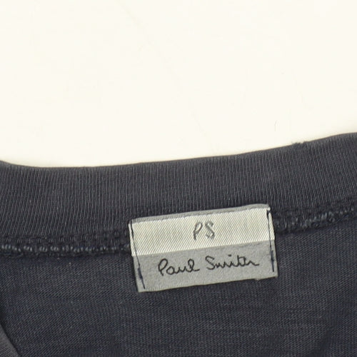 Paul Smith Men’s Black Long Sleeve V-Neck T-Shirt