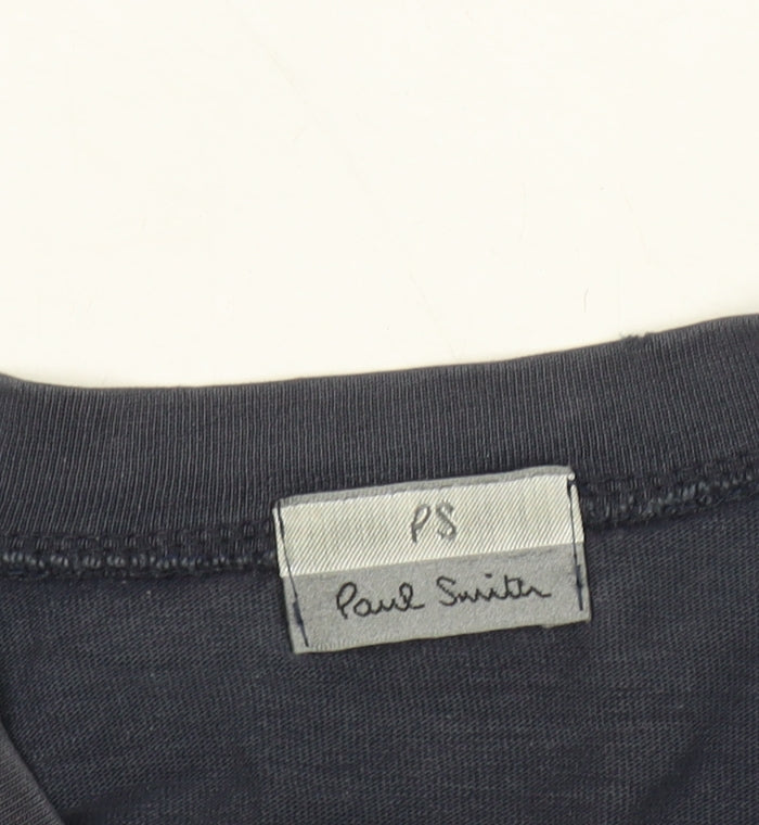 Paul Smith Men’s Black Long Sleeve V-Neck T-Shirt