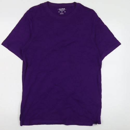 Pull&Bear Unisex Purple Basic T-Shirt, Size 12, Crew Neck