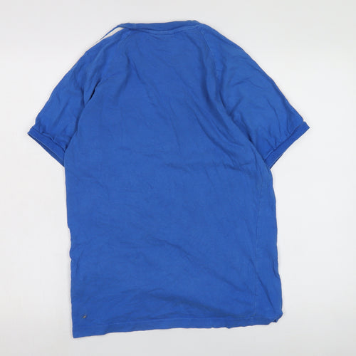 Adidas Men's Blue Logo T-Shirt, Size S, Casual Wear