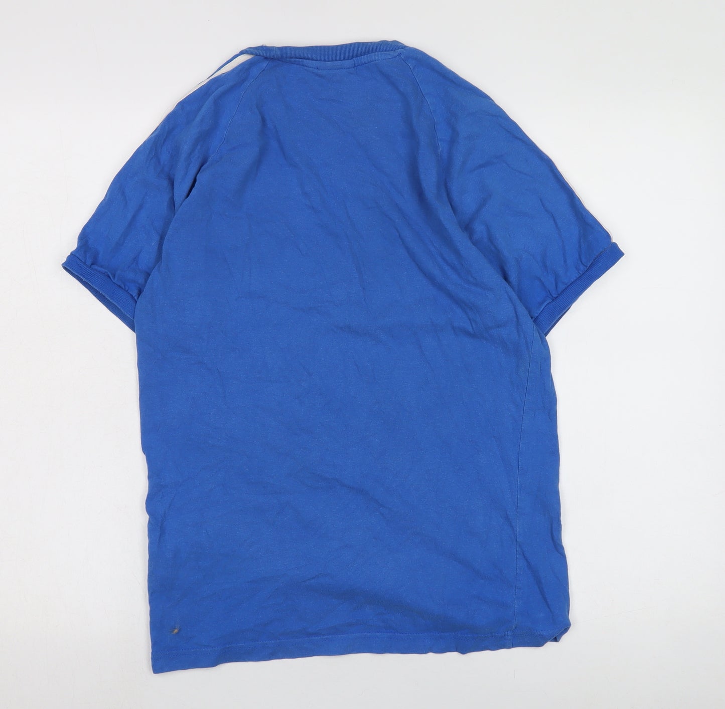 Adidas Men's Blue Logo T-Shirt, Size S, Casual Wear