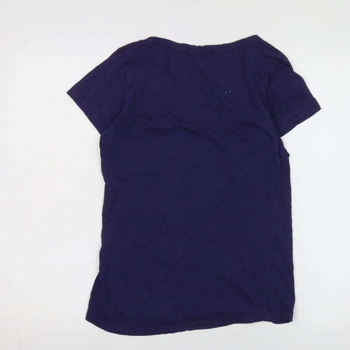 Roxy Women's Navy T-Shirt, V-Neck, Size L, Nautical Style