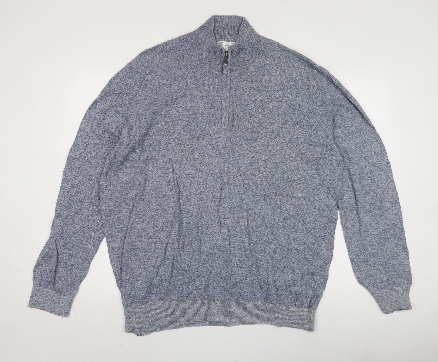 1989 Men's Blue 2XL Pullover High Neck Jumper
