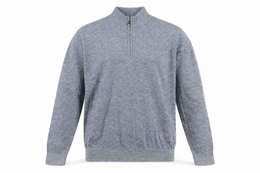 Front view of 1989 Men's Blue 2XL Pullover High Neck Jumper