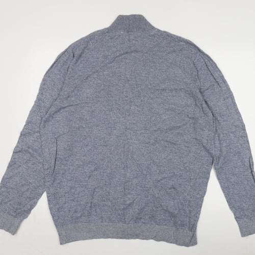 1989 Men's Blue 2XL Pullover High Neck Jumper