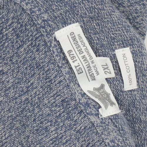 1989 Men's Blue 2XL Pullover High Neck Jumper