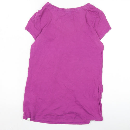 White Stuff Women's Purple T-Shirt UK 10, Cotton Jersey