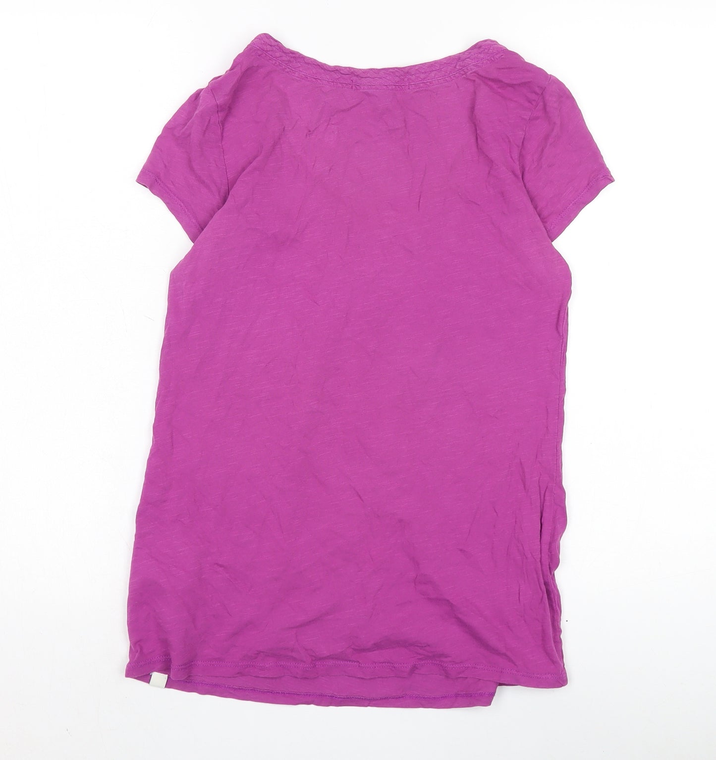 White Stuff Women's Purple T-Shirt UK 10, Cotton Jersey
