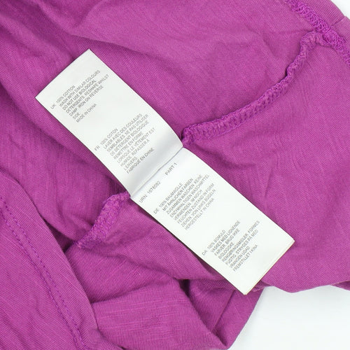 White Stuff Women's Purple T-Shirt UK 10, Cotton Jersey