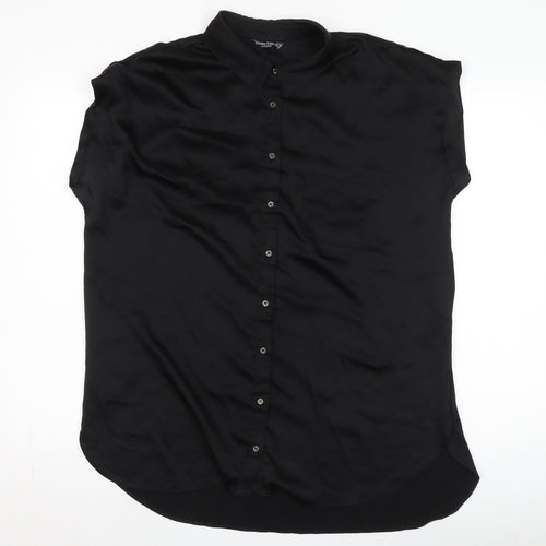 Marina Kaneva Women's Black Button-Up Shirt Size 16