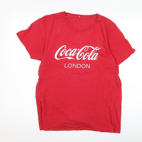 Continental Men's Red Coca-Cola Graphic T-Shirt L