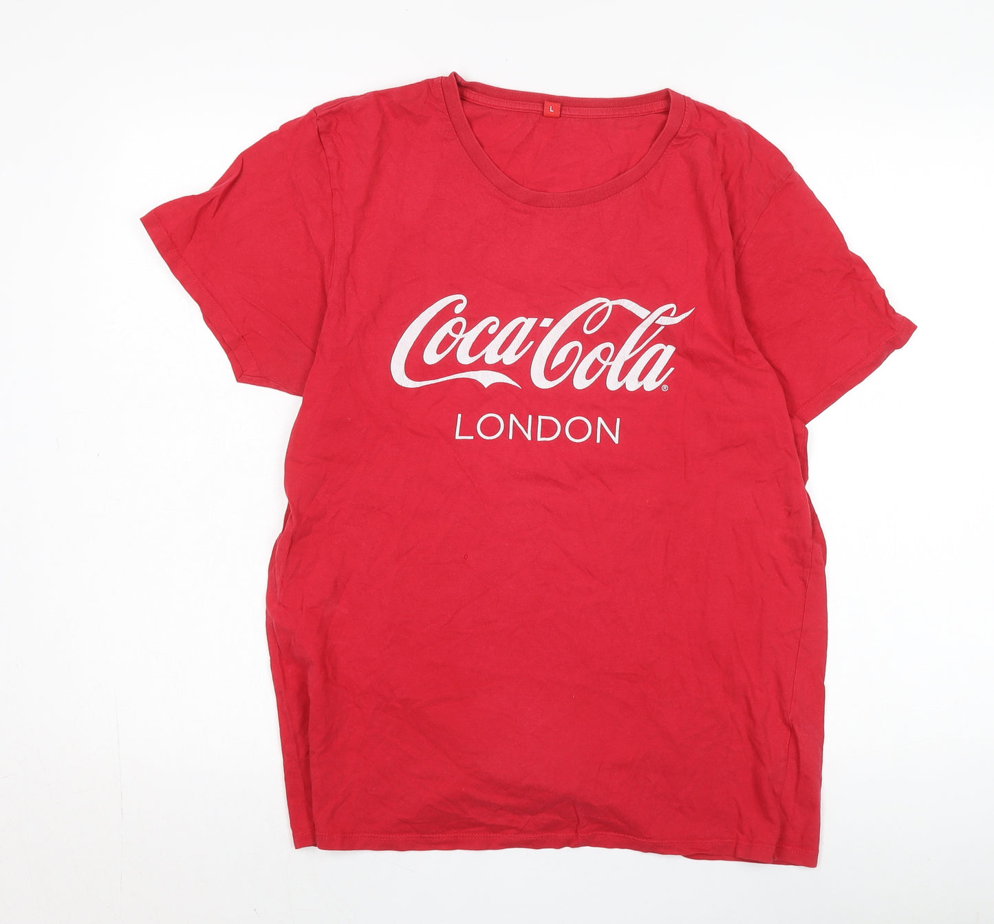 Continental Men's Red Coca-Cola Graphic T-Shirt L