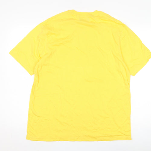 Marks and Spencer Men's Yellow Medium T-Shirt