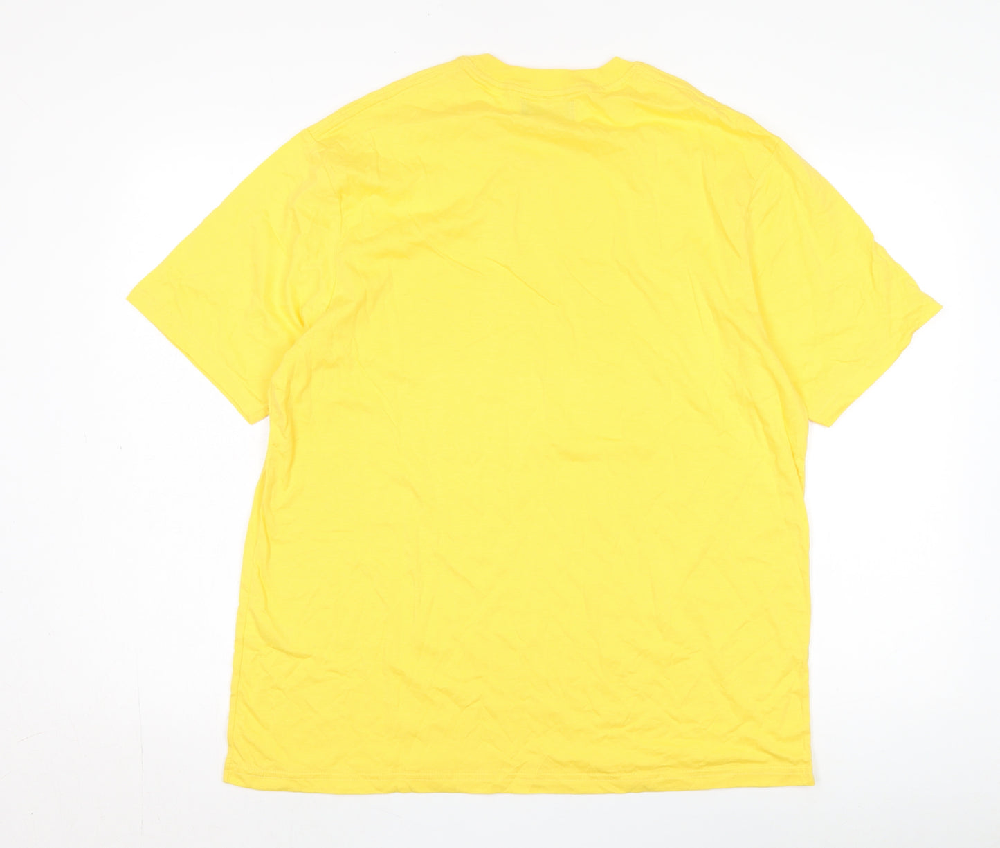 Marks and Spencer Men's Yellow Medium T-Shirt