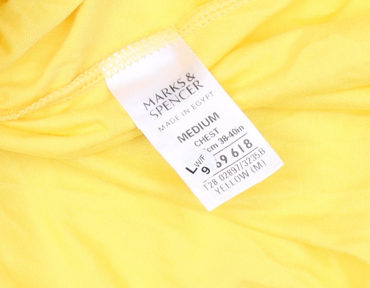 Marks and Spencer Men's Yellow Medium T-Shirt