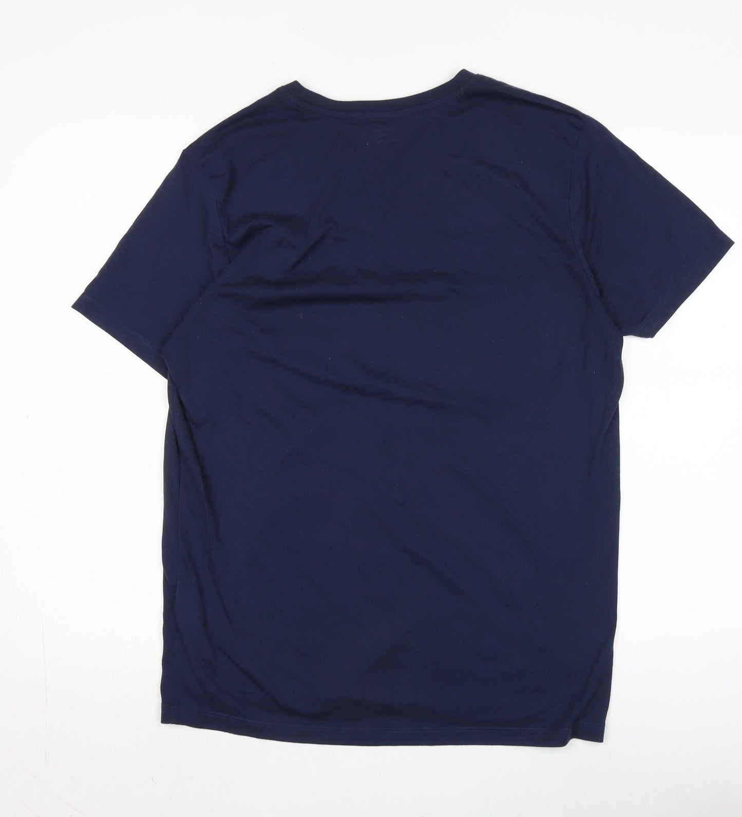 Jack & Jones Men's Blue Crew Neck Logo T-Shirt, Size L