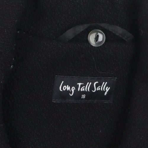 Long Tall Sally Women's Black Pea Coat Size 16