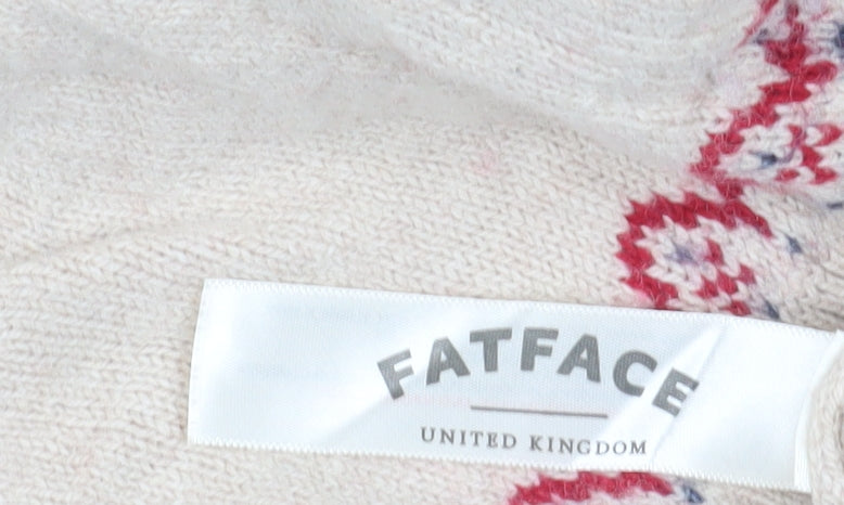 Fat Face Women's Ivory Crew Neck Fair Isle Jumper