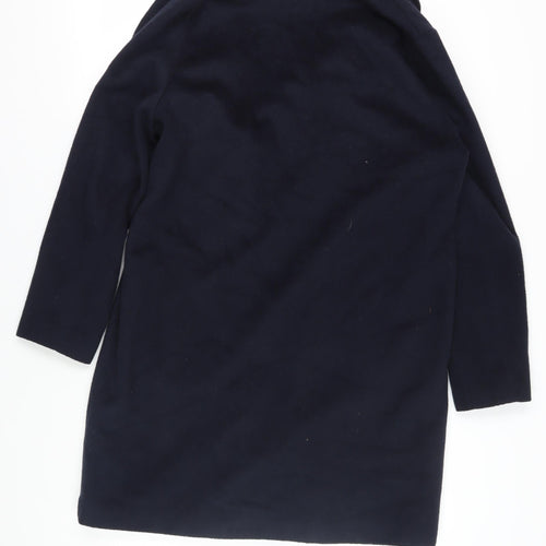 Wallis Women's Black Overcoat M Regular Fit Wool Blend