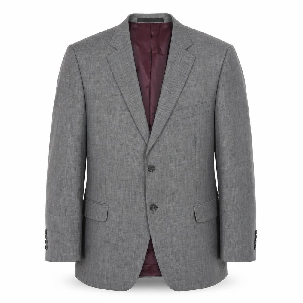 Front view of Marks & Spencer Men's Grey Wool Blazer, size 44R