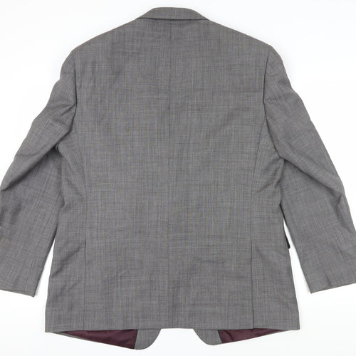 Marks and Spencer Men's Grey Wool Blazer, Size 44R