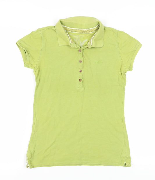 Timeout Women's Green Polo Shirt - Size S, Short Sleeve